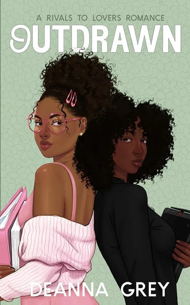 Outdrawn by Deanna Grey: illustrated cover featuring its two rival artists.