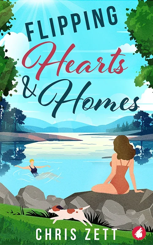 Cover of Flipping Hearts and Homes by Chris Zett, a low-angst sapphic romance.